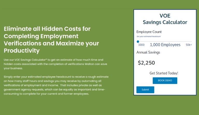 Walton's VOE Savings Calculator is the Ultimate Tool