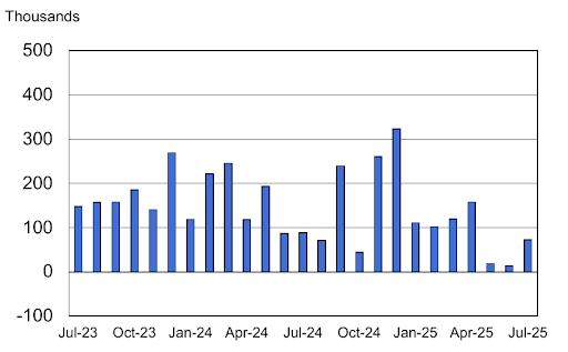 The July 2025 jobs report suggests the U.S. labor market is slowing, with modest job growth and stable unemployment indicating a steady, not collapsing, economy.
