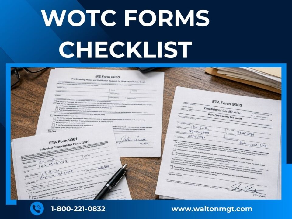 IRS WOTC required forms including Form 8850 Form 9061 and Form 9062 used for Work Opportunity Tax Credit application