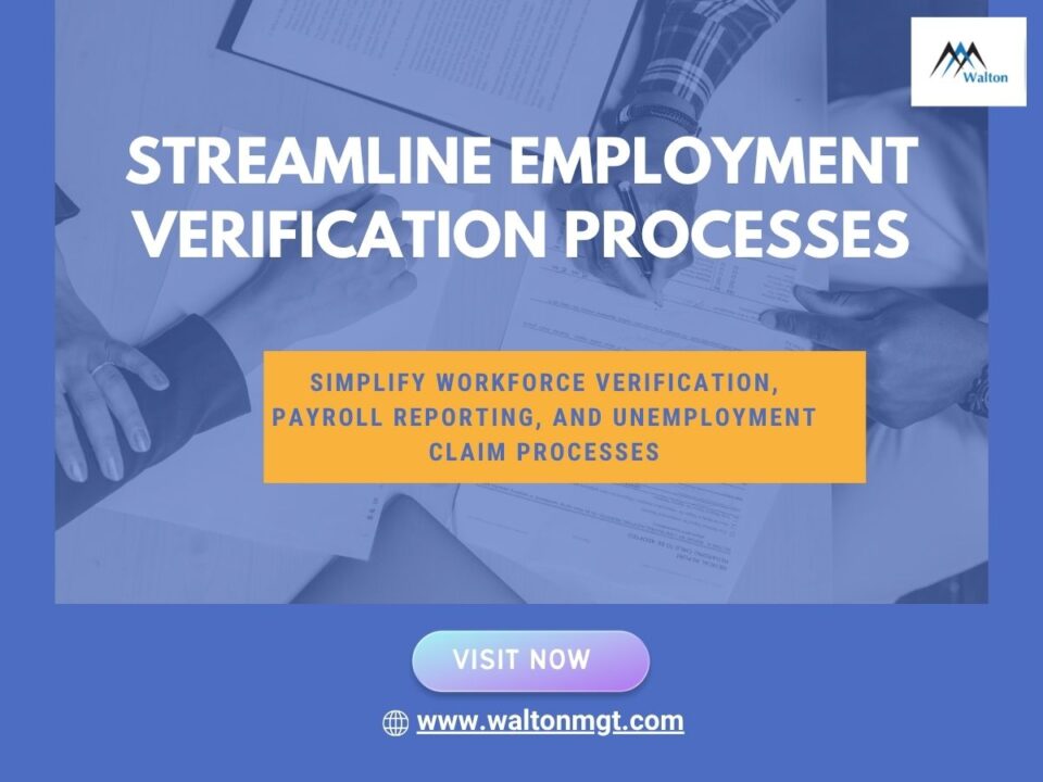 HR professional streamlining employment verification processes, payroll reporting, and unemployment claim management using digital workforce systems