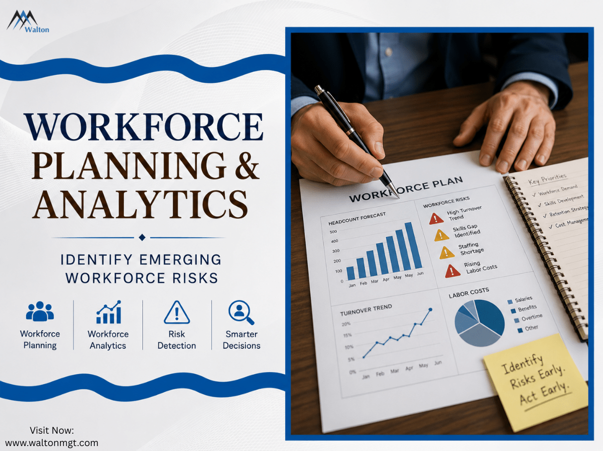 Workforce planning and analytics for identifying emerging workforce risks