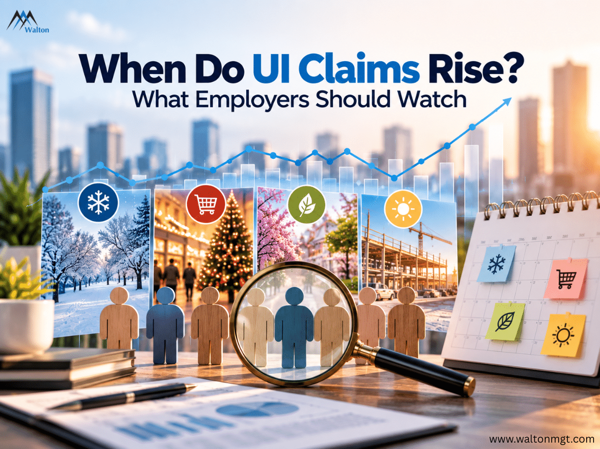 UI claims trends, seasonal workforce changes, and employer monitoring